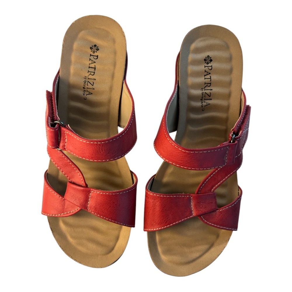Patrizia by SpringStep Coral/Red Sandals sz 36 NEW